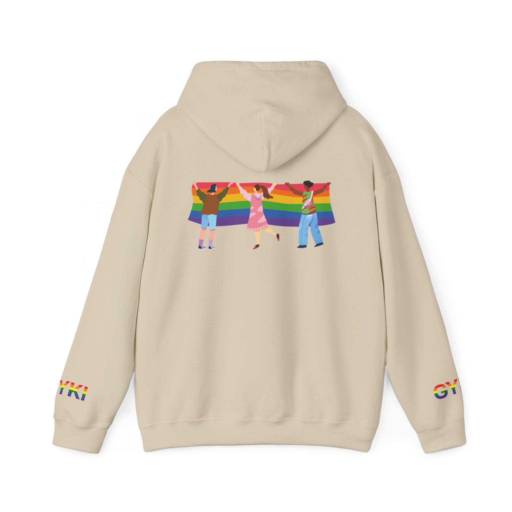 Pride Celebration Unisex Hoodie, Rainbow Sweatshirt, LGBTQ+ Apparel, Comfortable Streetwear, Gifts for LGBTQ+ Pride Events