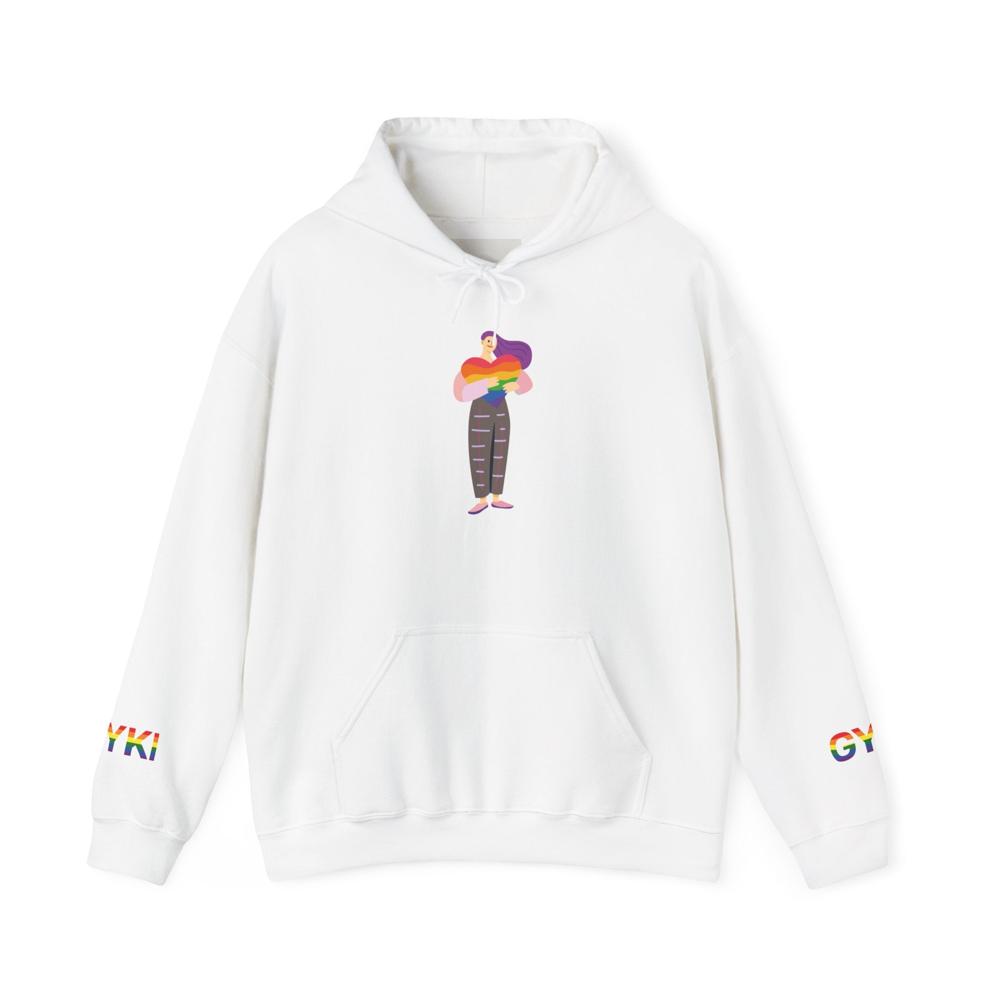 Vibrant Unisex Hooded Sweatshirt - Cozy LGBTQ+ Pride Hoodie, Comfortable Casual Wear, Colorful Everyday Style, Gift for Him/Her