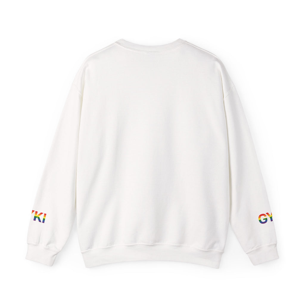 Pride-Themed Unisex Crewneck Sweatshirt, LGBTQ+ Gift, Rainbow Art Sweatshirt, Comfortable Casual Wear, Perfect for Pride Month