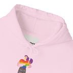 Vibrant Unisex Hooded Sweatshirt - Cozy LGBTQ+ Pride Hoodie, Comfortable Casual Wear, Colorful Everyday Style, Gift for Him/Her