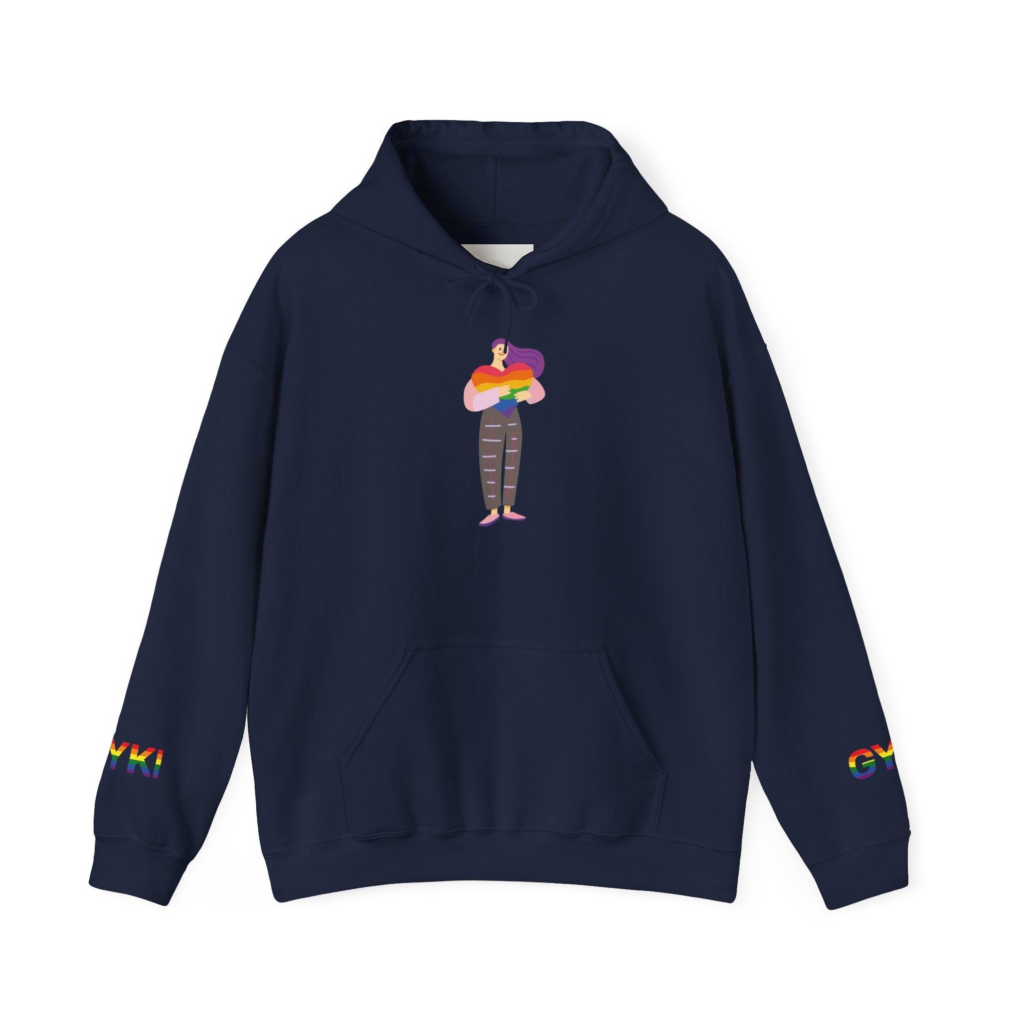 Vibrant Unisex Hooded Sweatshirt - Cozy LGBTQ+ Pride Hoodie, Comfortable Casual Wear, Colorful Everyday Style, Gift for Him/Her