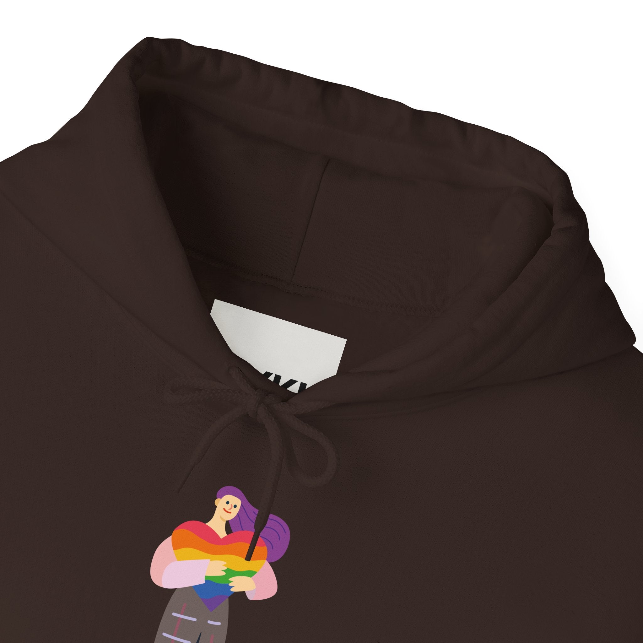 Vibrant Unisex Hooded Sweatshirt - Cozy LGBTQ+ Pride Hoodie, Comfortable Casual Wear, Colorful Everyday Style, Gift for Him/Her