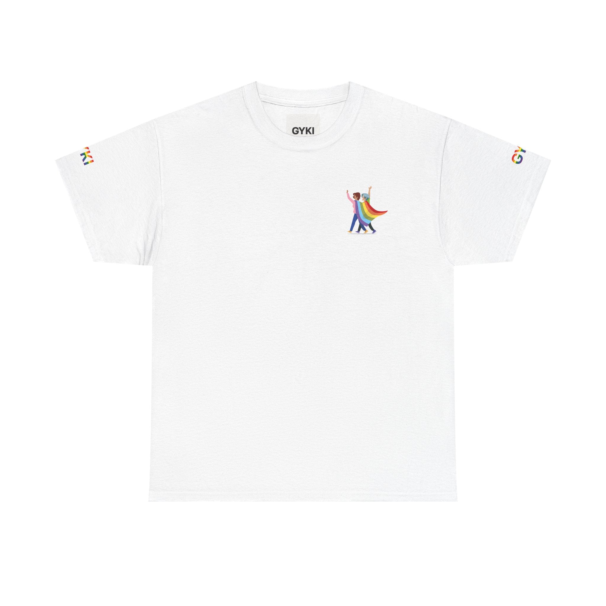 Pride Celebration Tee, Unisex Cotton T-Shirt, Rainbow Graphic Shirt, LGBTQ+ Pride Apparel, Summer Festival Wear, Gift for Allies