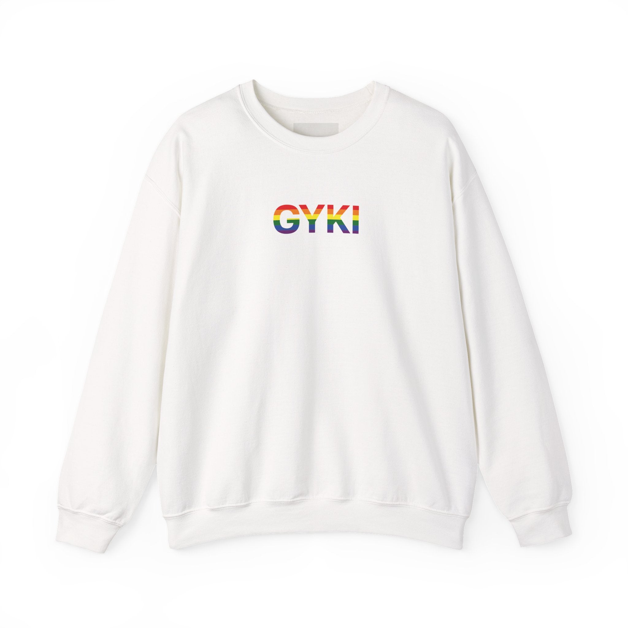 Rainbow Typography Crewneck Sweatshirt | Unisex Gift for Pride, Cozy Casual Wear, Fall Wardrobe Essential