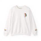 Colorful Rainbow Cat Unisex Crewneck Sweatshirt, Cozy Gift for Cat Lovers, Pride Apparel, Unique Fashion, Everyday Wear