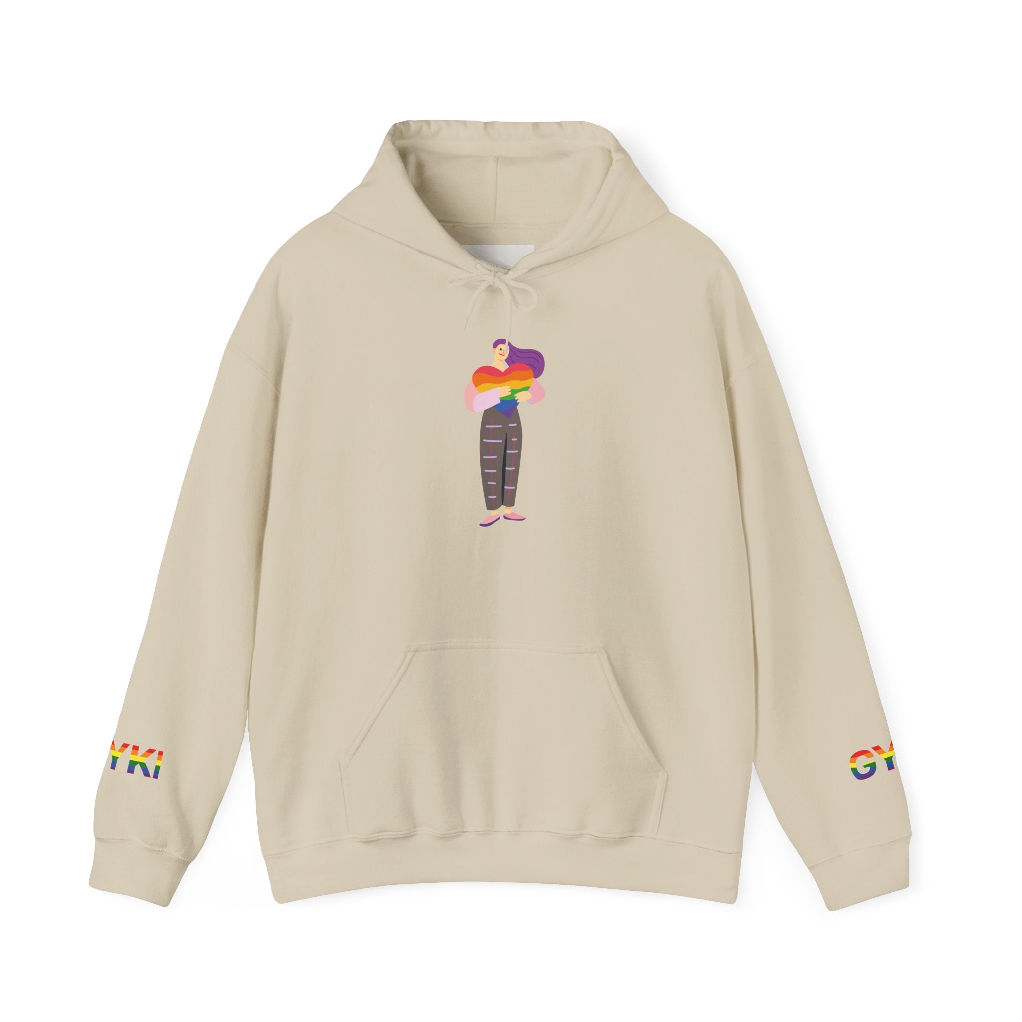 Vibrant Unisex Hooded Sweatshirt - Cozy LGBTQ+ Pride Hoodie, Comfortable Casual Wear, Colorful Everyday Style, Gift for Him/Her