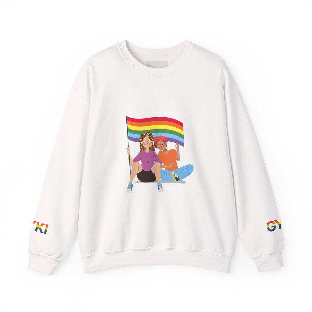 Pride Celebration Crewneck Sweatshirt, LGBTQ Pride Sweatshirt, Colorful Equality Top, Rainbow Sweatshirt, Festival Apparel