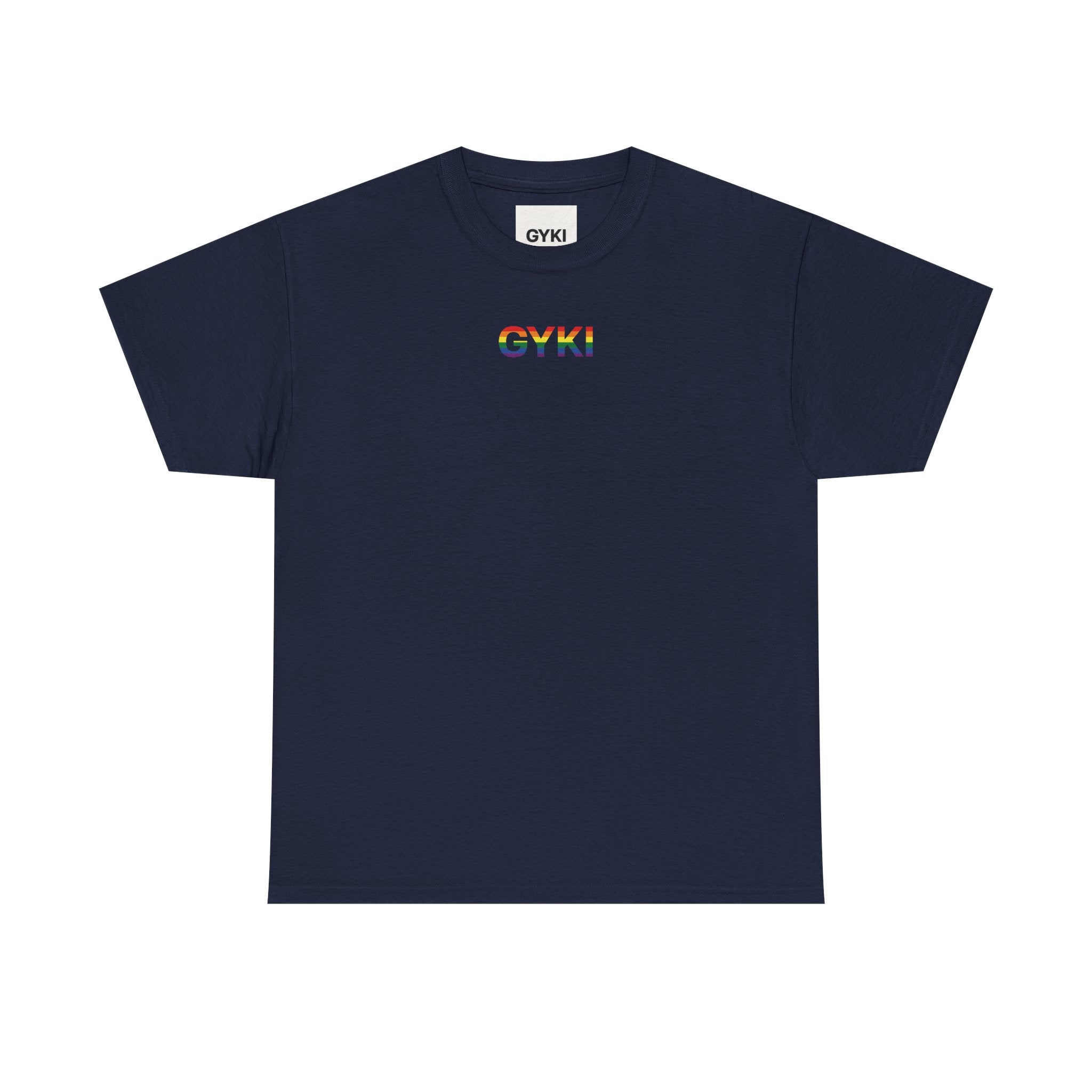 Pride Rainbow Graphic Tee, Unisex Heavy Cotton T-Shirt, LGBTQ+ Apparel, Summer Fashion, Inclusive Gift, Festival Wear, Comfortable Casual