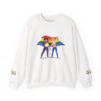 Pride Love Crewneck Sweatshirt, LGBTQ+ Sweatshirt, Unisex Rainbow Sweatshirt, Equality Gift, Gender Equality Apparel