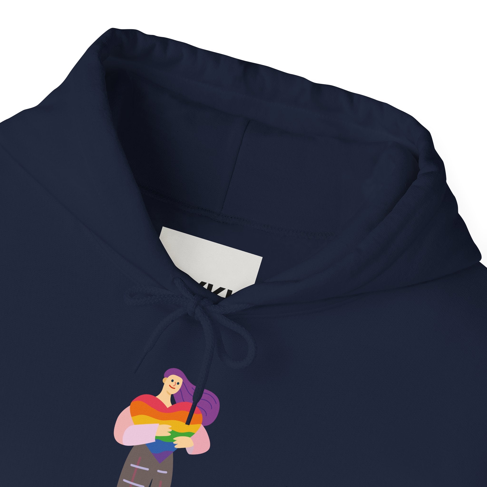Vibrant Unisex Hooded Sweatshirt - Cozy LGBTQ+ Pride Hoodie, Comfortable Casual Wear, Colorful Everyday Style, Gift for Him/Her