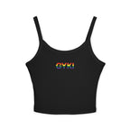 Women’s Rainbow Graphic Spaghetti Strap Tank Top, Casual Summer Top, Pride Apparel, LGBTQ+ Celebration Wear, Festival Fashion