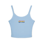 Women’s Rainbow Graphic Spaghetti Strap Tank Top, Casual Summer Top, Pride Apparel, LGBTQ+ Celebration Wear, Festival Fashion