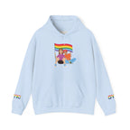 Pride Celebration Hoodie, Unisex Rainbow Sweatshirt for LGBTQ+, Comfortable Gift for Pride Month, Cozy Casual Wear, Fun Summer Apparel