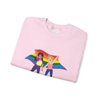 Pride Love Crewneck Sweatshirt, LGBTQ+ Sweatshirt, Unisex Rainbow Sweatshirt, Equality Gift, Gender Equality Apparel