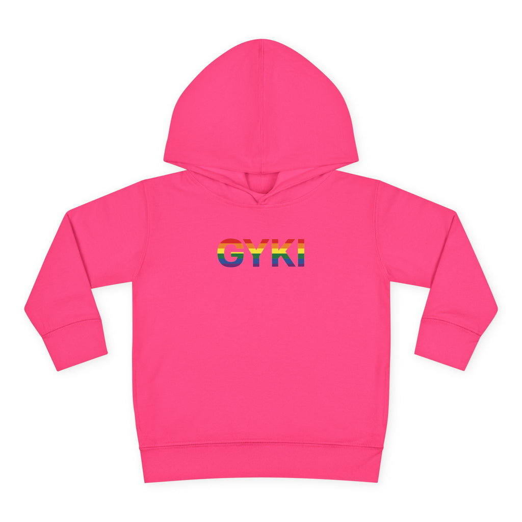 Rainbow Pride Toddler Fleece Hoodie - Cute Cozy Apparel for Kids, LGBTQ+ Support, Gift for Birthdays, Celebrations, and Playdates