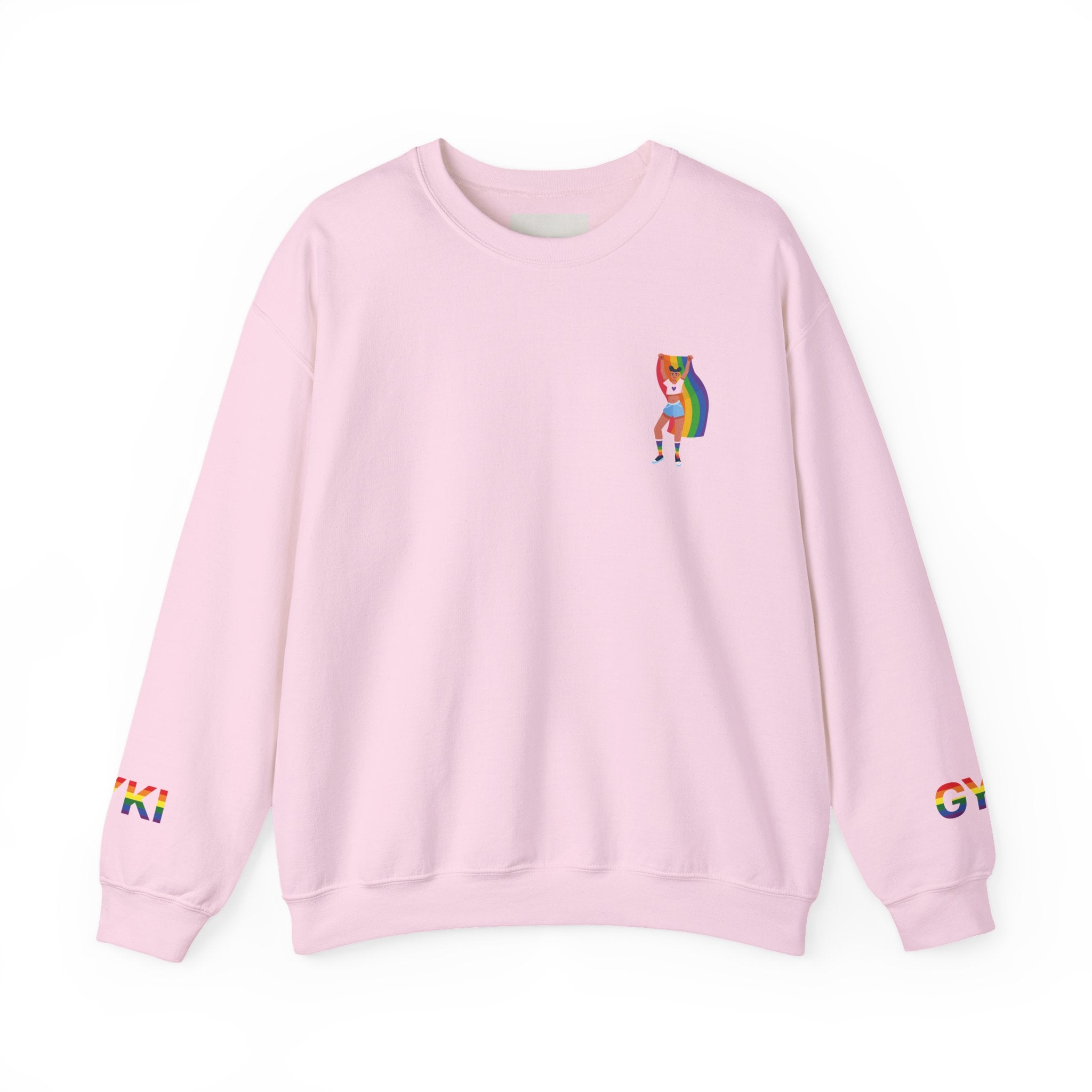 Colorful Rainbow Cat Unisex Crewneck Sweatshirt, Cozy Gift for Cat Lovers, Pride Apparel, Unique Fashion, Everyday Wear