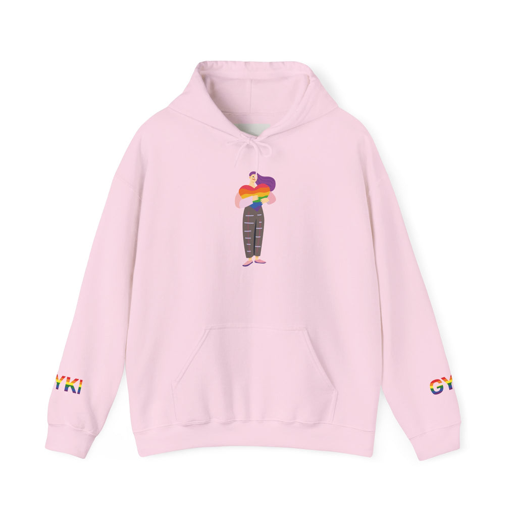 Vibrant Unisex Hooded Sweatshirt - Cozy LGBTQ+ Pride Hoodie, Comfortable Casual Wear, Colorful Everyday Style, Gift for Him/Her