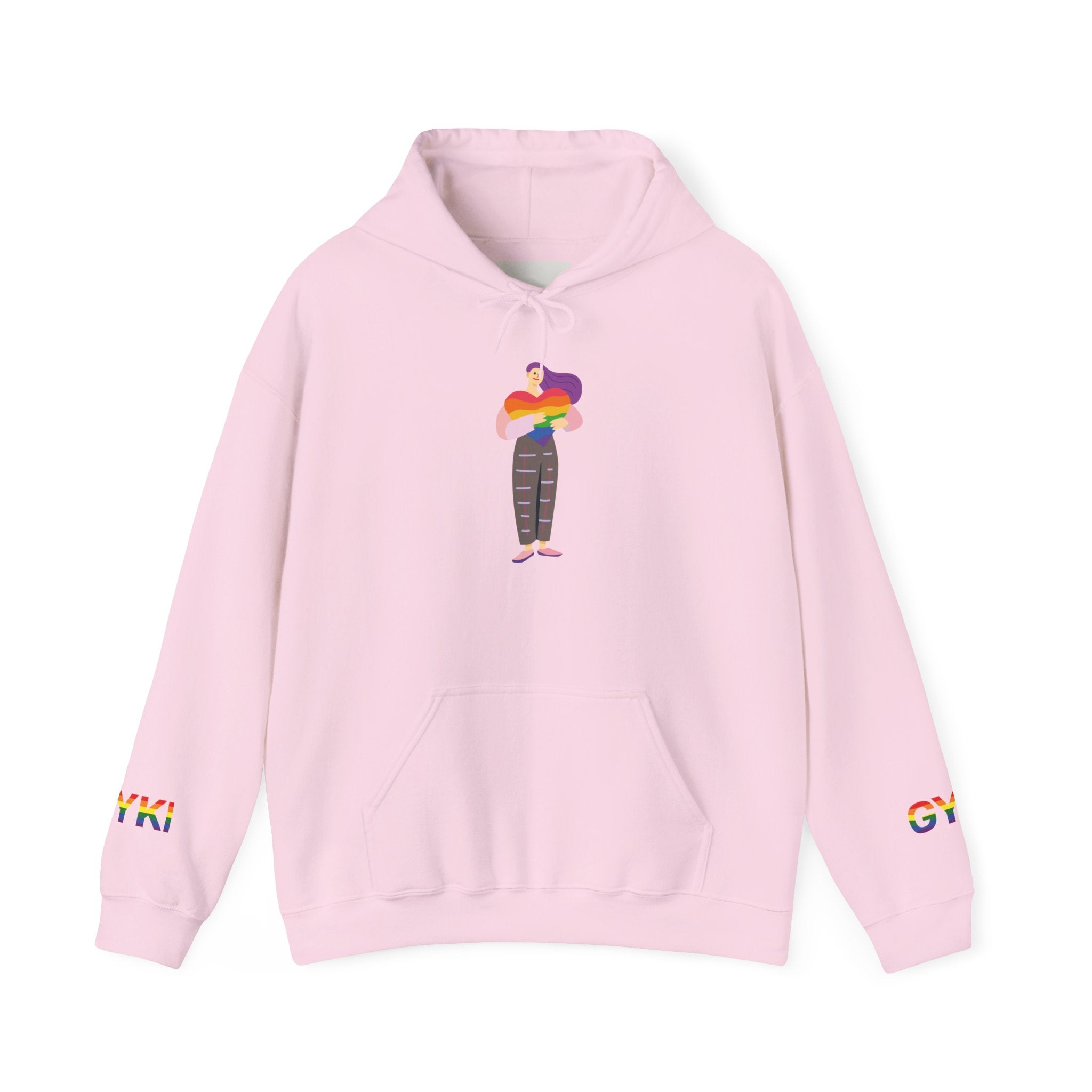 Vibrant Unisex Hooded Sweatshirt - Cozy LGBTQ+ Pride Hoodie, Comfortable Casual Wear, Colorful Everyday Style, Gift for Him/Her