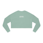 Chic Women's Cropped Sweatshirt with 'GYKI' Design - Trendy Casual Wear, Perfect for Gifts, Relaxed Vibe, Fashion Forward