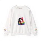 LGBTQ+ Love Unisex Crewneck Sweatshirt, Rainbow Sweatshirt, Pride Apparel, Gender Equality, Cozy LGBTQ Gift, Gender Expression Fashion