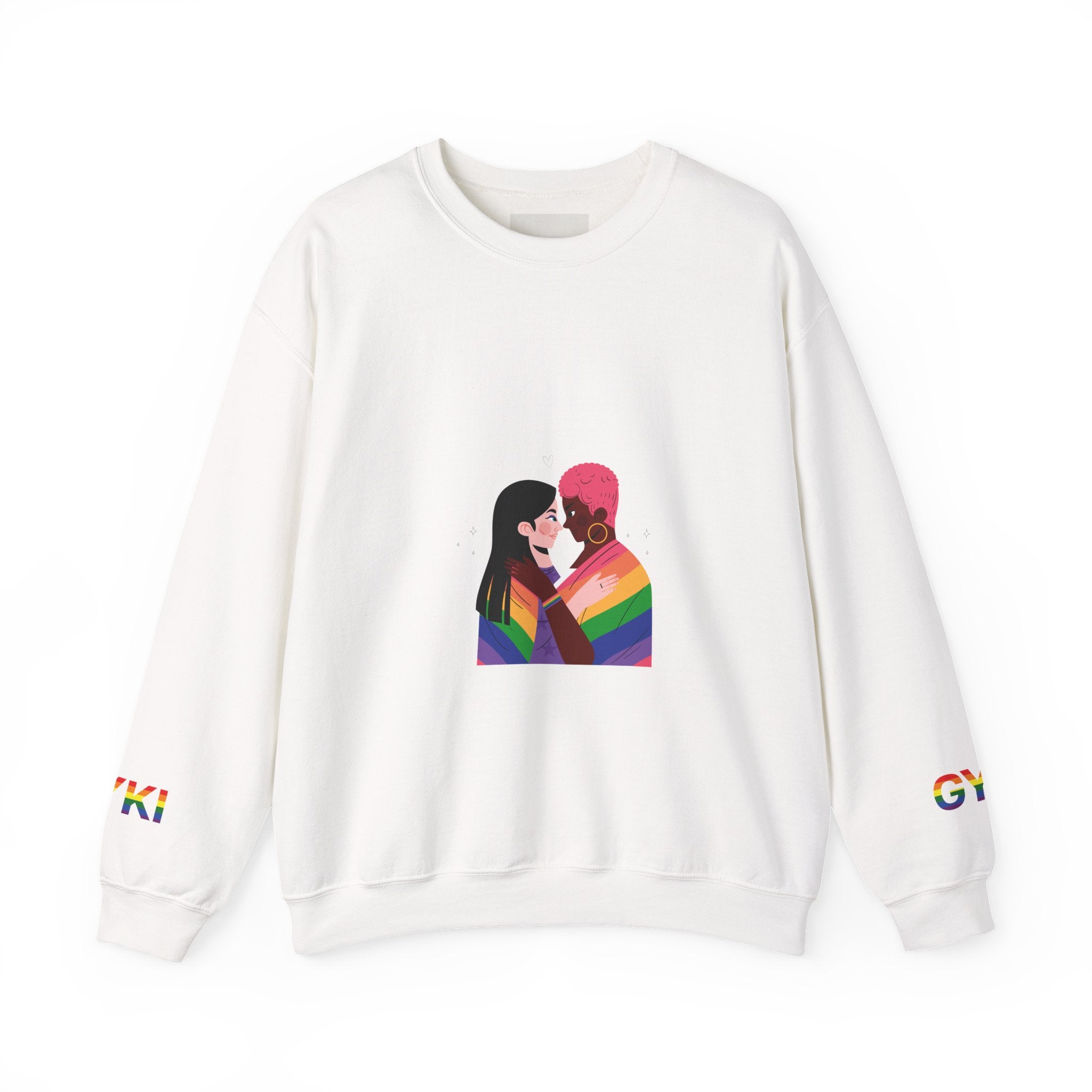 LGBTQ+ Love Unisex Crewneck Sweatshirt, Rainbow Sweatshirt, Pride Apparel, Gender Equality, Cozy LGBTQ Gift, Gender Expression Fashion