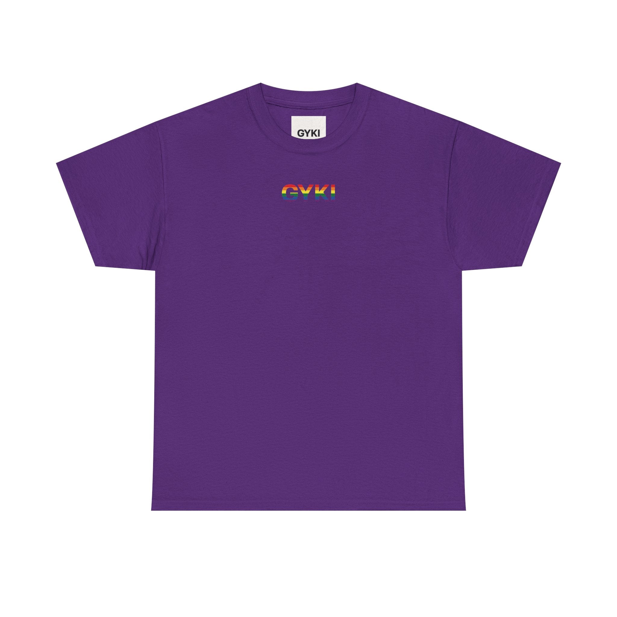 Pride Rainbow Graphic Tee, Unisex Heavy Cotton T-Shirt, LGBTQ+ Apparel, Summer Fashion, Inclusive Gift, Festival Wear, Comfortable Casual