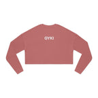 Chic Women's Cropped Sweatshirt with 'GYKI' Design - Trendy Casual Wear, Perfect for Gifts, Relaxed Vibe, Fashion Forward