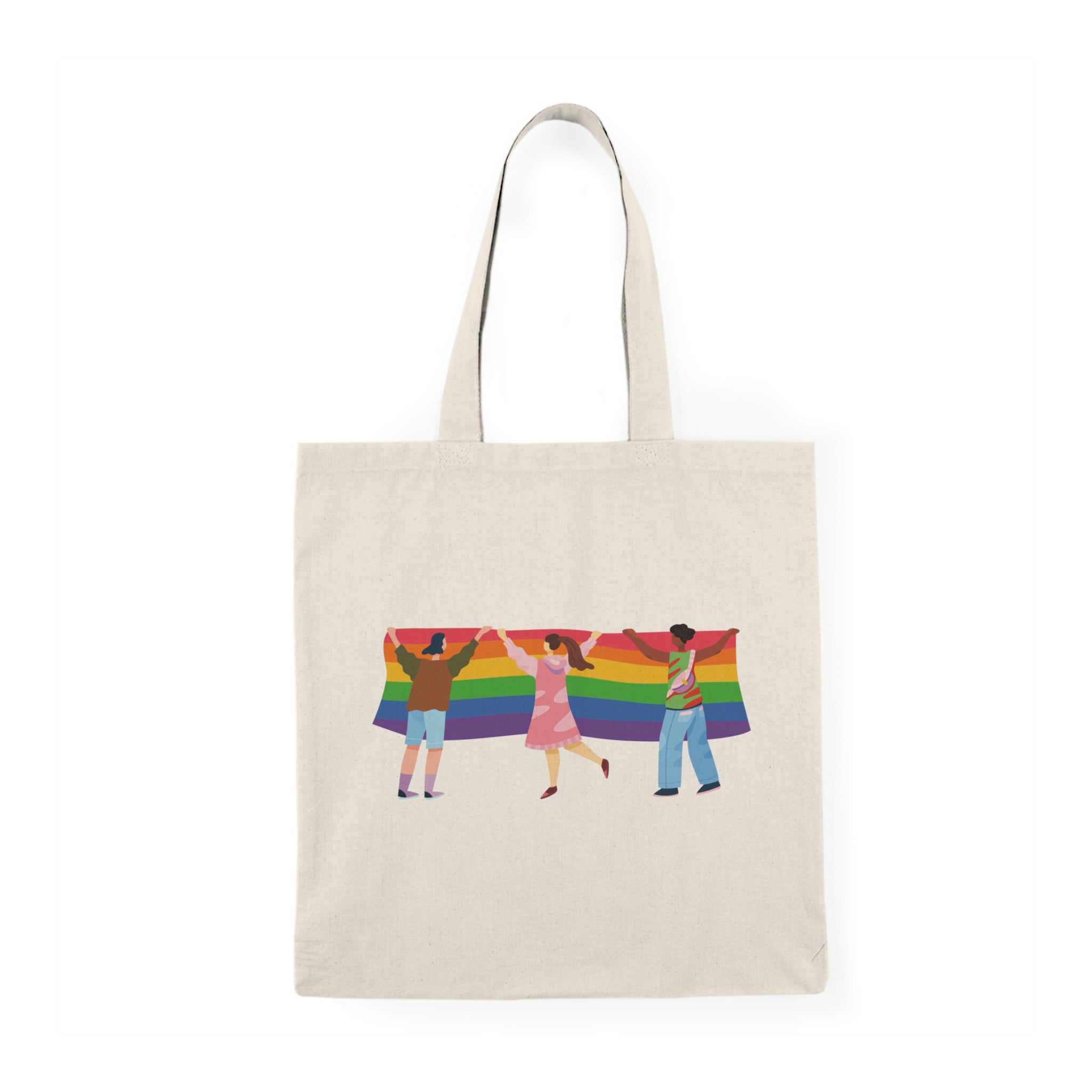 Rainbow Pride Tote Bag for Eco-Friendly Shopping, LGBTQ+ Support, Beach Day Essentials, and Everyday Use