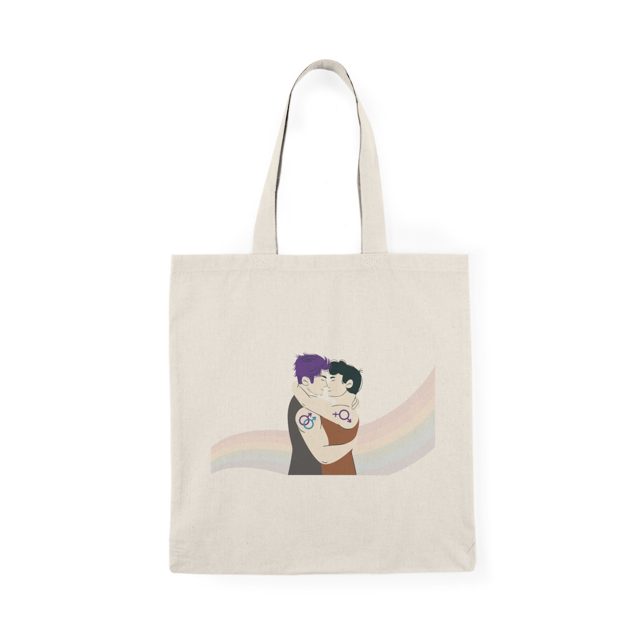 Pride Love Tote Bag - Eco-Friendly Canvas Carryall, Perfect for LGBTQ+ Events, Everyday Use, Beach, Shopping, Gifts