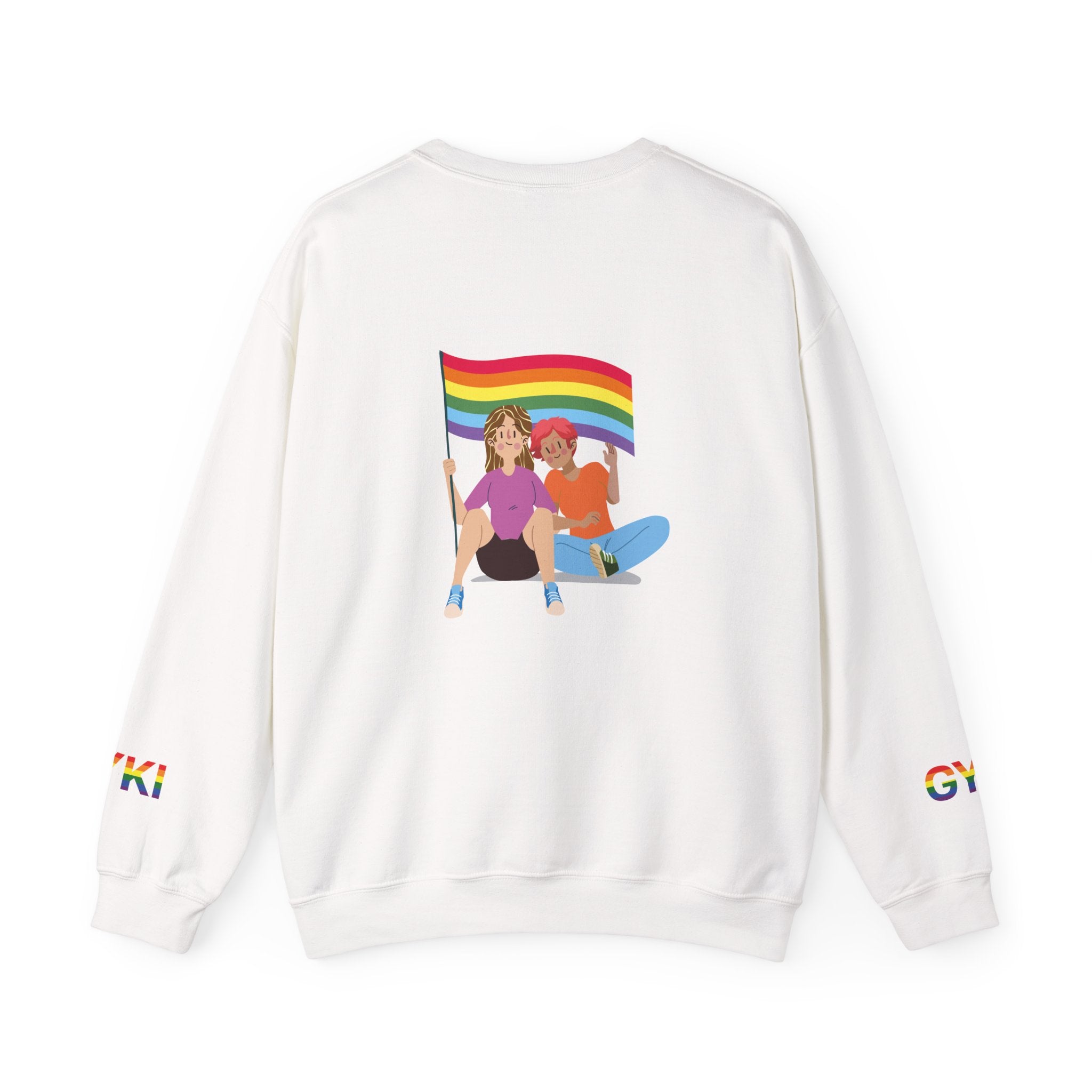 Pride Rainbow Crewneck Sweatshirt, LGBTQ+ Apparel, Unisex Sweatshirt, Celebration Outfit, Comfortable Fashion, Gift for Pride Month
