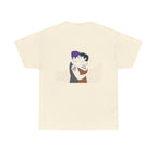 Unisex Heavy Cotton Tee with Love Embrace Design, LGBTQ Pride Shirt, Everyday Casual Wear, Gift for Friends, Inclusive Apparel