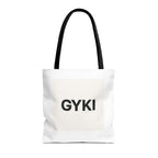 Stylish AOP Tote Bag with GYKI Design | Trendy Eco-Friendly Shopper | Perfect for Everyday Use, Gifts, Travel, and Events