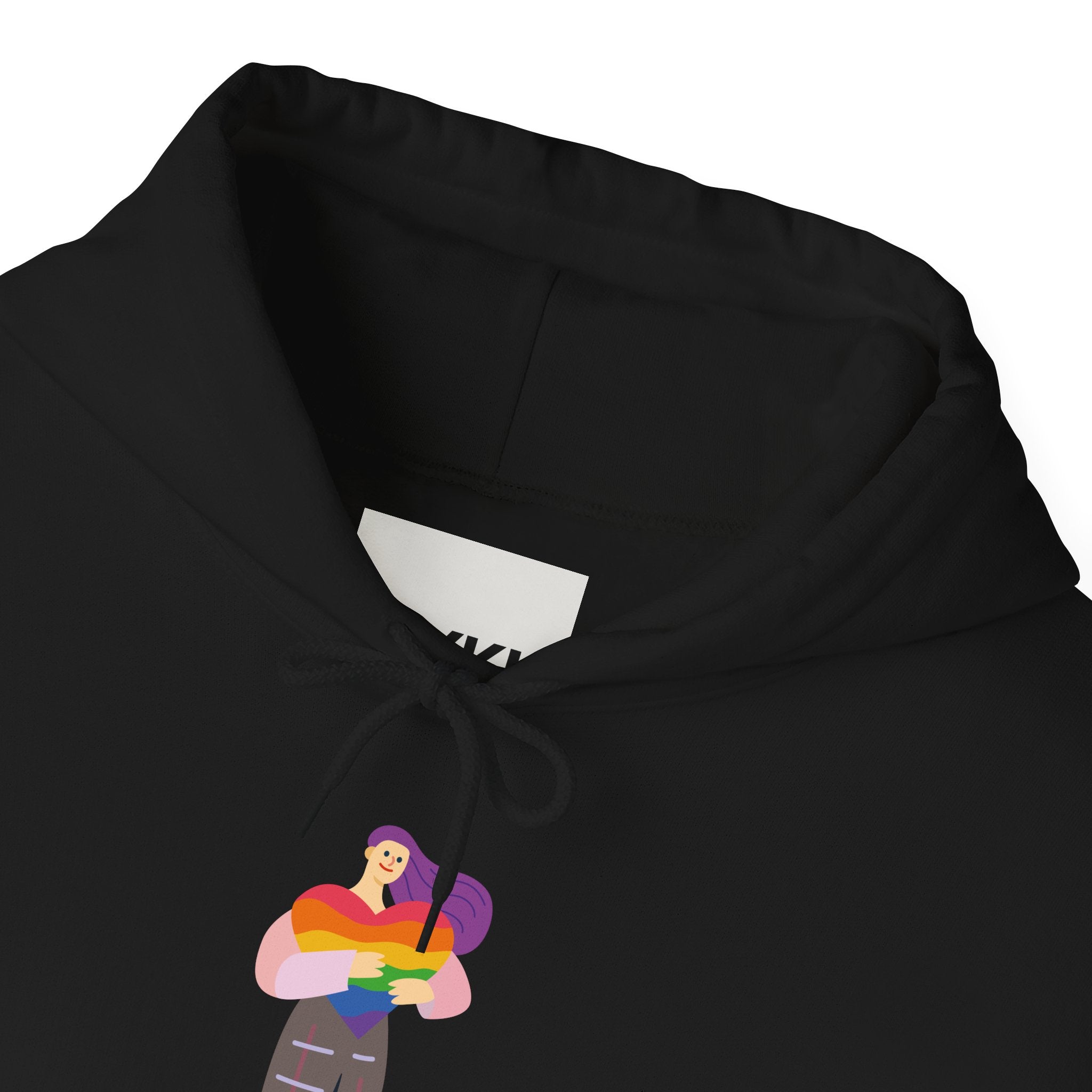 Vibrant Unisex Hooded Sweatshirt - Cozy LGBTQ+ Pride Hoodie, Comfortable Casual Wear, Colorful Everyday Style, Gift for Him/Her