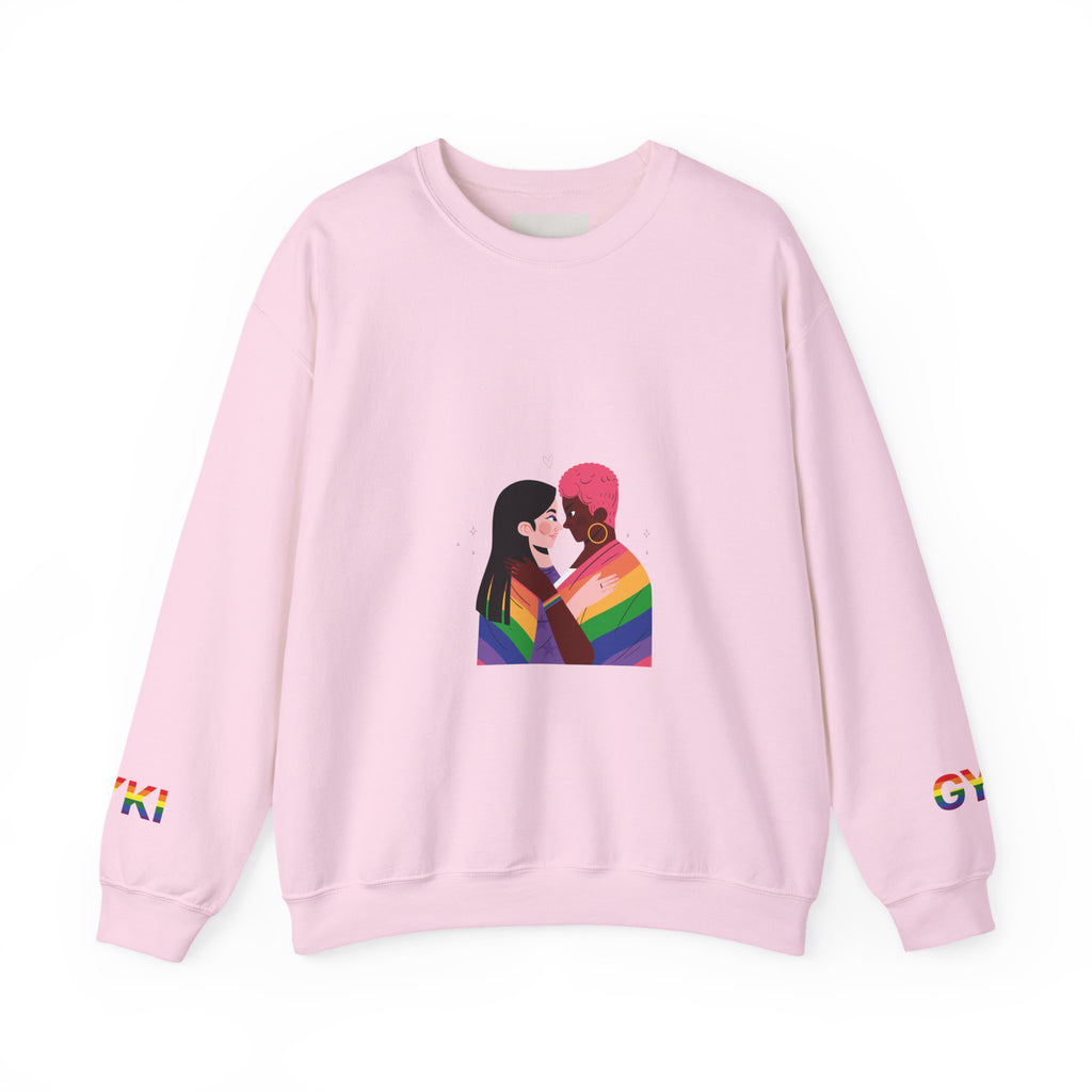 LGBTQ+ Love Unisex Crewneck Sweatshirt, Rainbow Sweatshirt, Pride Apparel, Gender Equality, Cozy LGBTQ Gift, Gender Expression Fashion