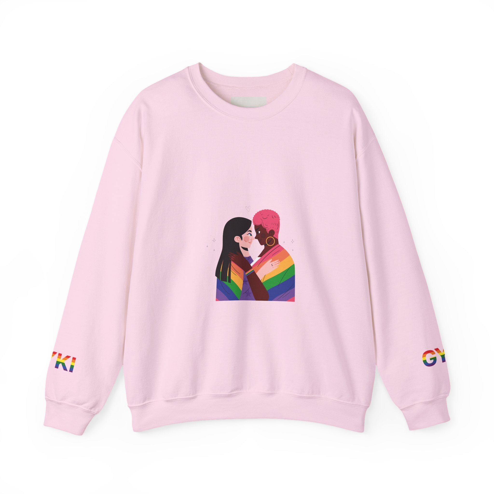 LGBTQ+ Love Unisex Crewneck Sweatshirt, Rainbow Sweatshirt, Pride Apparel, Gender Equality, Cozy LGBTQ Gift, Gender Expression Fashion