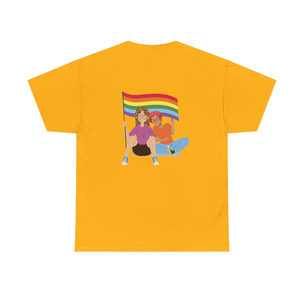 Pride Celebration Unisex Tee, LGBTQ+ T-Shirt, Rainbow Graphic Tee, Gift for Pride Month, Comfortable Cotton Top