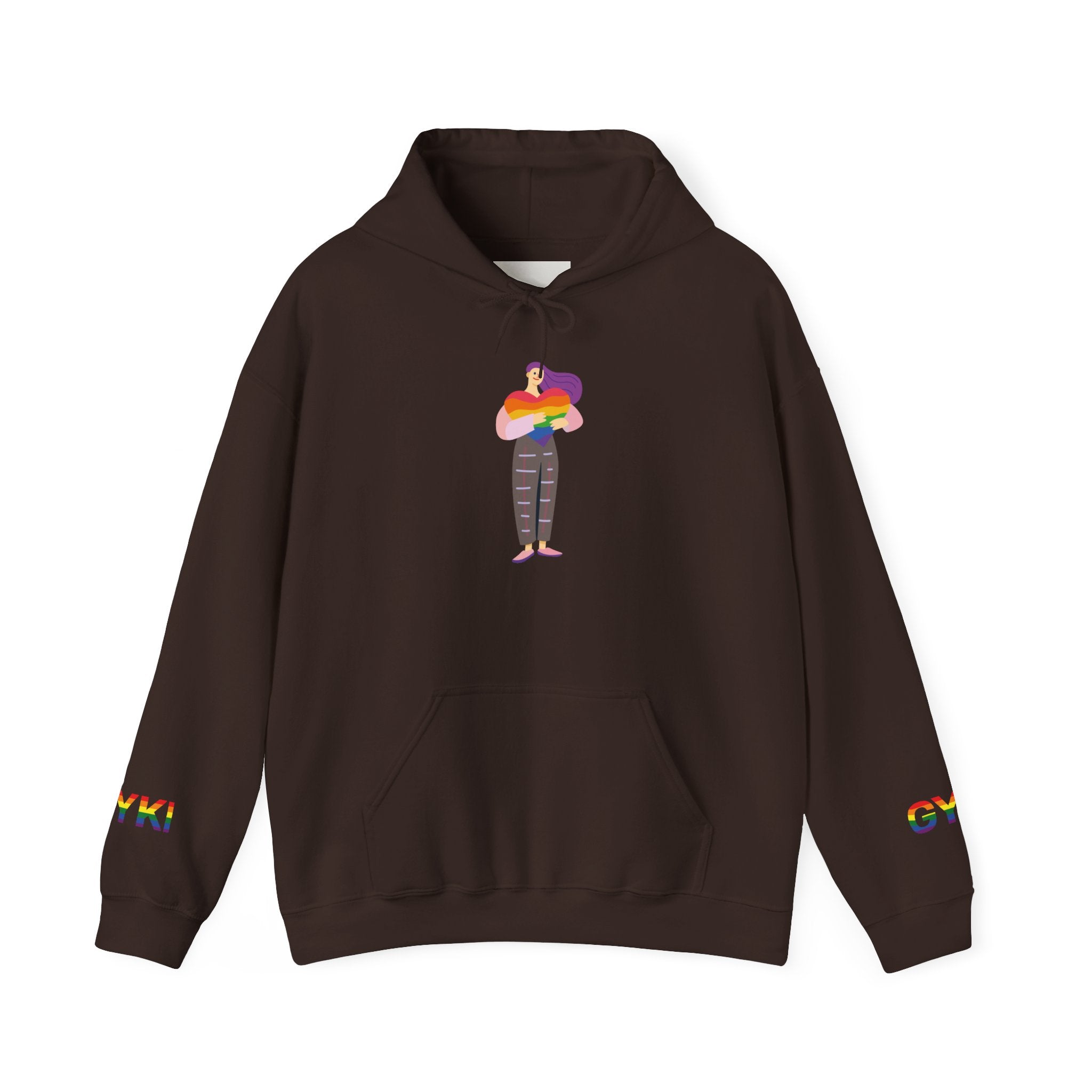 Vibrant Unisex Hooded Sweatshirt - Cozy LGBTQ+ Pride Hoodie, Comfortable Casual Wear, Colorful Everyday Style, Gift for Him/Her