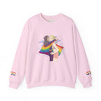 Pride Love Crewneck Sweatshirt | Unisex LGBTQ+ Pullover, LGBTQ Pride Apparel, Rainbow Sweatshirt, Couple Sweatshirt, Everyday Comfort