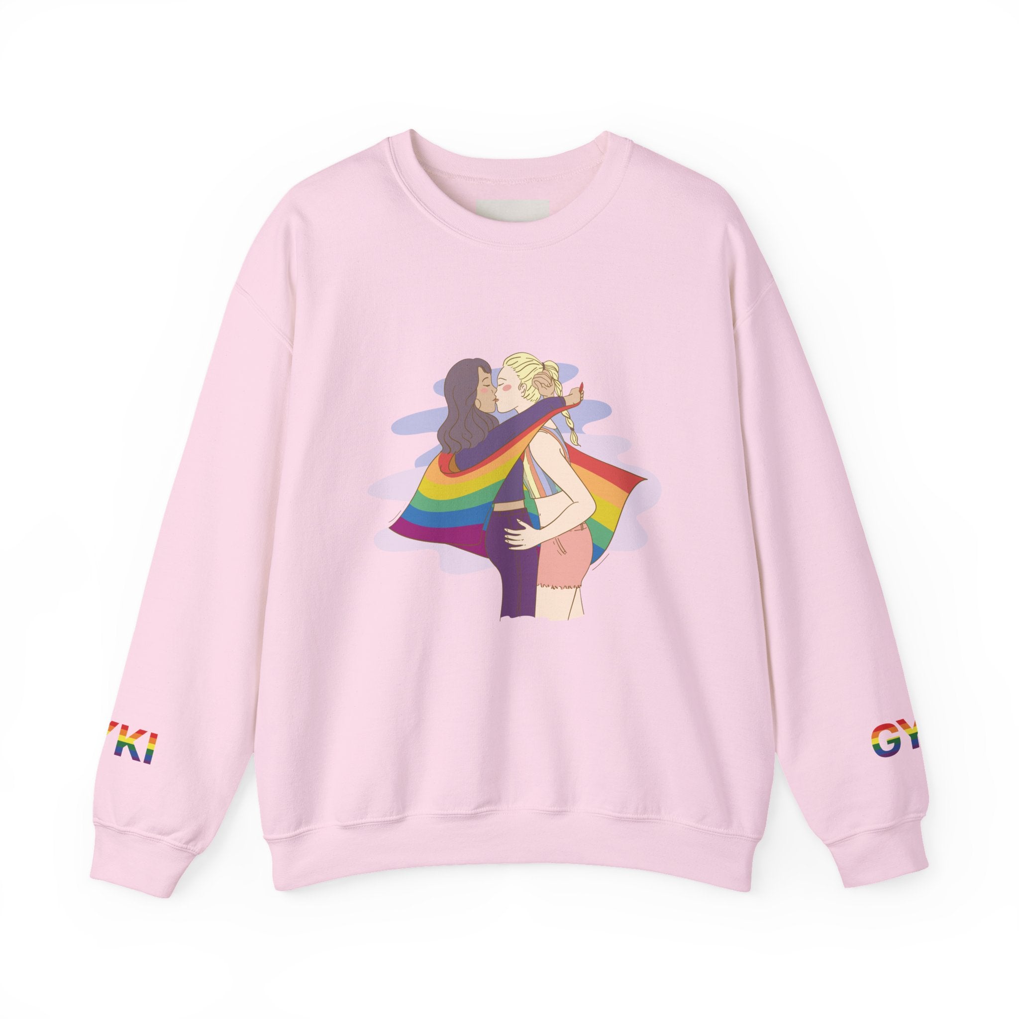 Pride Love Crewneck Sweatshirt | Unisex LGBTQ+ Pullover, LGBTQ Pride Apparel, Rainbow Sweatshirt, Couple Sweatshirt, Everyday Comfort