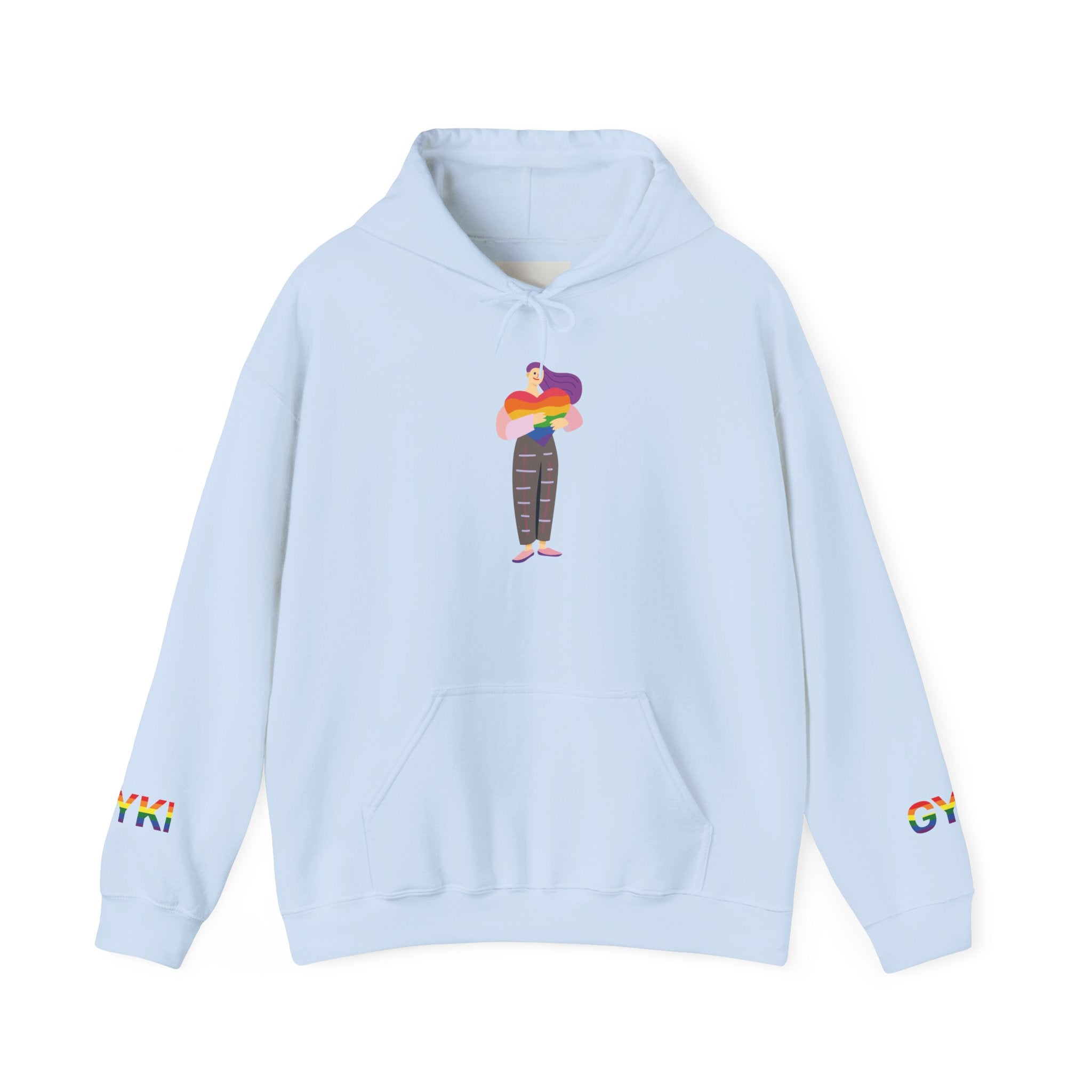 Vibrant Unisex Hooded Sweatshirt - Cozy LGBTQ+ Pride Hoodie, Comfortable Casual Wear, Colorful Everyday Style, Gift for Him/Her