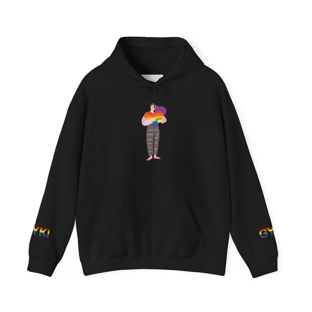 Vibrant Unisex Hooded Sweatshirt - Cozy LGBTQ+ Pride Hoodie, Comfortable Casual Wear, Colorful Everyday Style, Gift for Him/Her