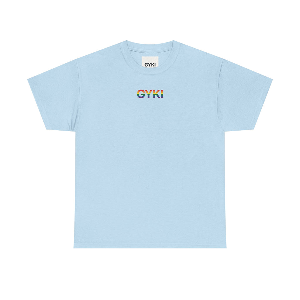 Pride Rainbow Graphic Tee, Unisex Heavy Cotton T-Shirt, LGBTQ+ Apparel, Summer Fashion, Inclusive Gift, Festival Wear, Comfortable Casual