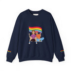 Pride Celebration Crewneck Sweatshirt, LGBTQ Pride Sweatshirt, Colorful Equality Top, Rainbow Sweatshirt, Festival Apparel