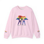 Pride Love Crewneck Sweatshirt, LGBTQ+ Sweatshirt, Unisex Rainbow Sweatshirt, Equality Gift, Gender Equality Apparel