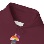 Vibrant Unisex Hooded Sweatshirt - Cozy LGBTQ+ Pride Hoodie, Comfortable Casual Wear, Colorful Everyday Style, Gift for Him/Her