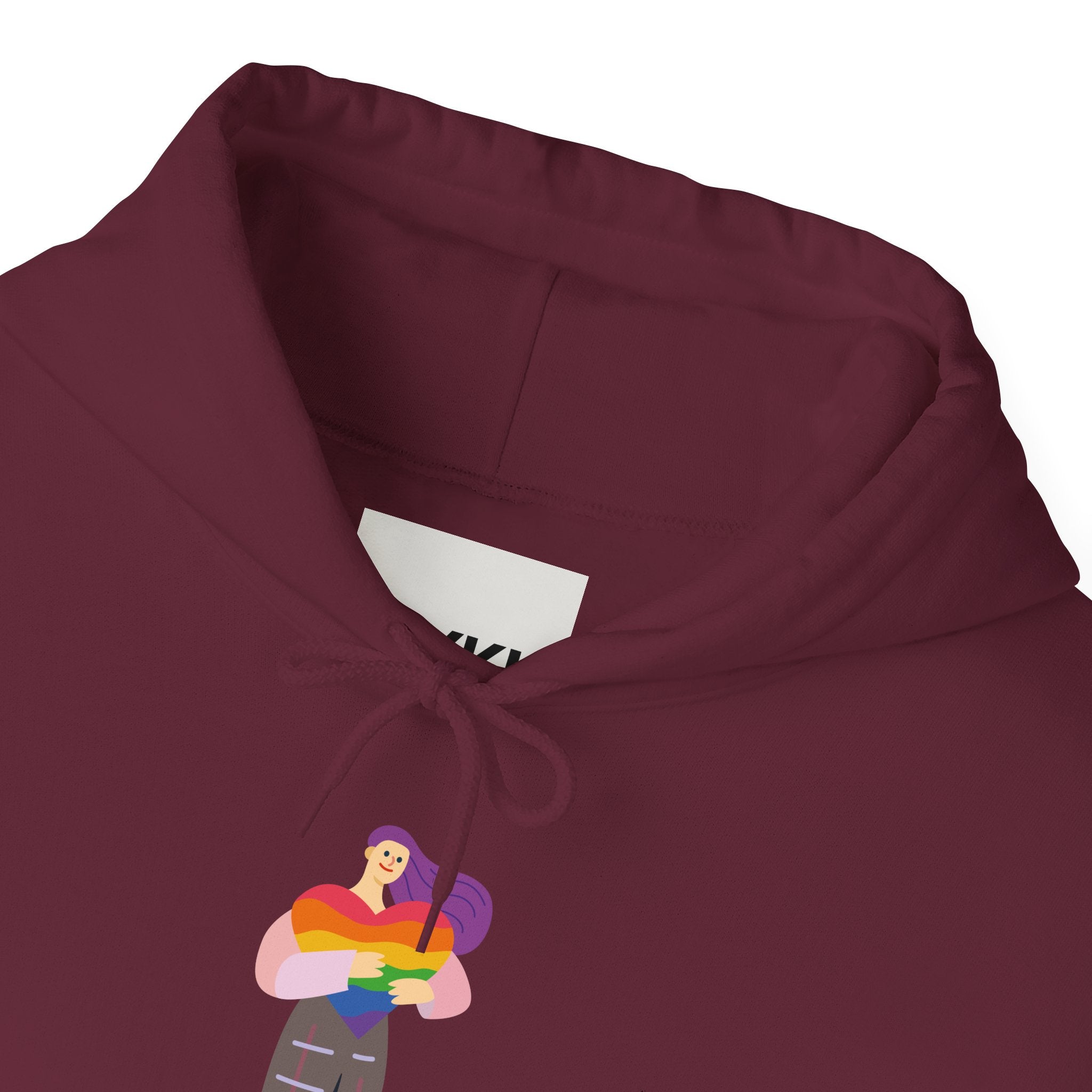 Vibrant Unisex Hooded Sweatshirt - Cozy LGBTQ+ Pride Hoodie, Comfortable Casual Wear, Colorful Everyday Style, Gift for Him/Her