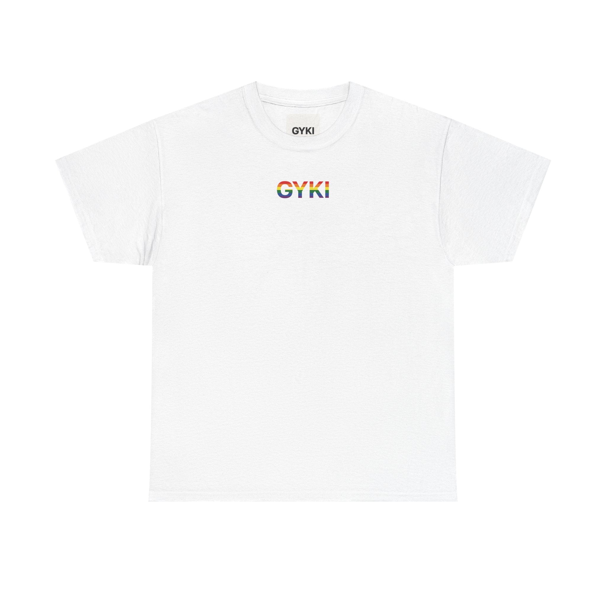 Pride Rainbow Graphic Tee, Unisex Heavy Cotton T-Shirt, LGBTQ+ Apparel, Summer Fashion, Inclusive Gift, Festival Wear, Comfortable Casual