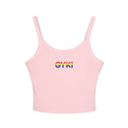 Women’s Rainbow Graphic Spaghetti Strap Tank Top, Casual Summer Top, Pride Apparel, LGBTQ+ Celebration Wear, Festival Fashion