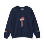 Pride-Themed Unisex Crewneck Sweatshirt, LGBTQ+ Gift, Rainbow Art Sweatshirt, Comfortable Casual Wear, Perfect for Pride Month