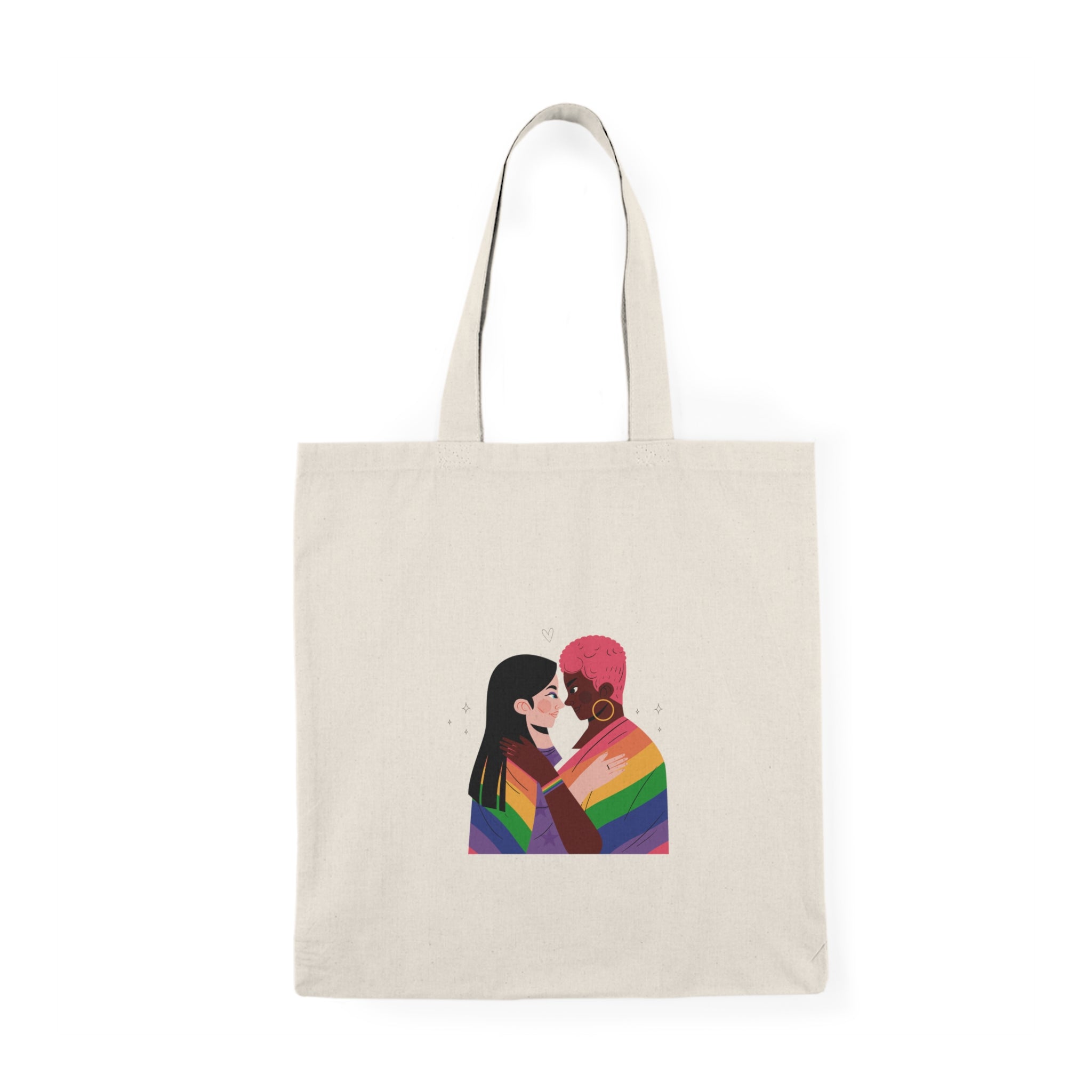Prideful Natural Tote Bag, Eco-Friendly Shopping Bag, LGBTQ+ Pride Gift, Reusable Fun Tote, Perfect for Festivals, Everyday Use
